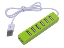 USB 2.0 Hub 7 Ports Green Case 56 CM Cable WinXP/ME Win 7 compatible